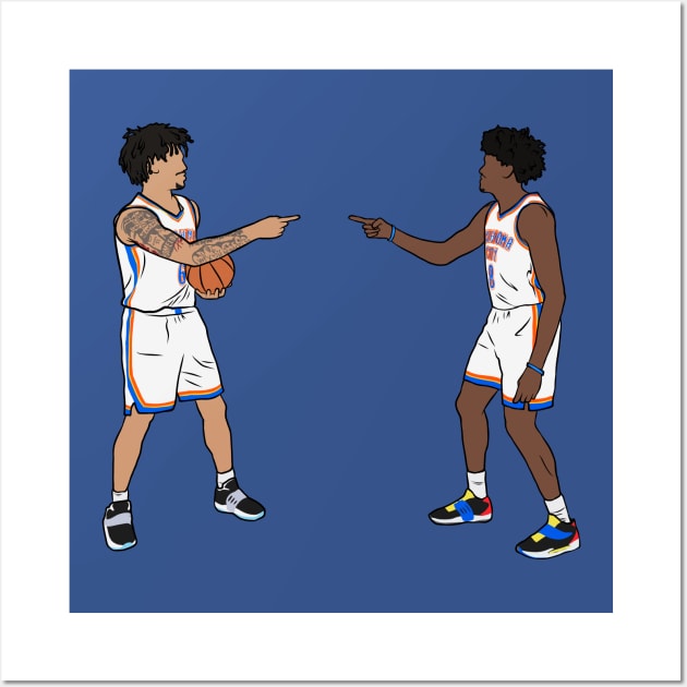 Jaylin Williams and Jalen Williams Twins Wall Art by rattraptees